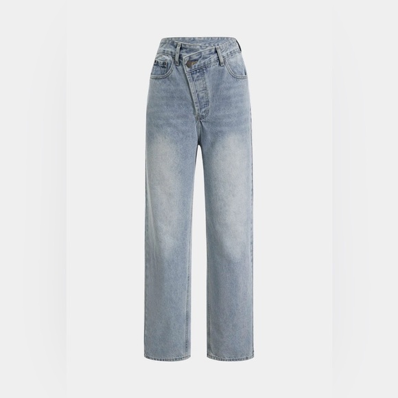 Micas Denim - 075. Micas Asymmetric Waist Straight Leg Jeans Medium